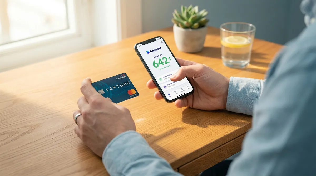 Ontario resident comparing secured credit card to credit score app